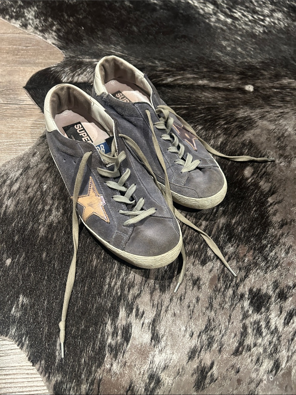 Golden Goose Superstar blue/gray suede skateboard Sneakers 40 Italy DB 9.5